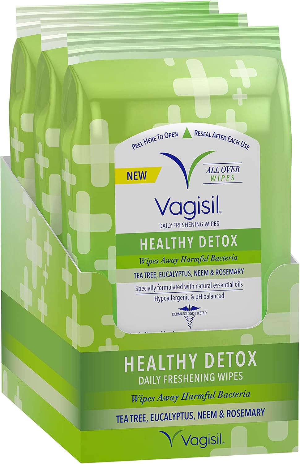 VAGISIL Anti-Itch Medicated Feminine Wipes, Max Strength, 20 Wipes (1 Pack)