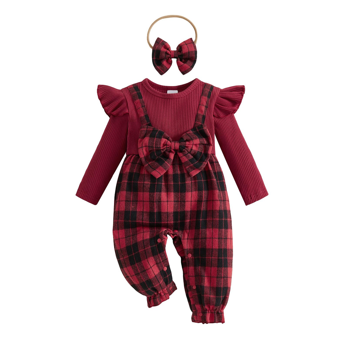 YINGISFITM Newborn Baby Girl Clothes Floral Romper Fack Two Piece Jumpsuit