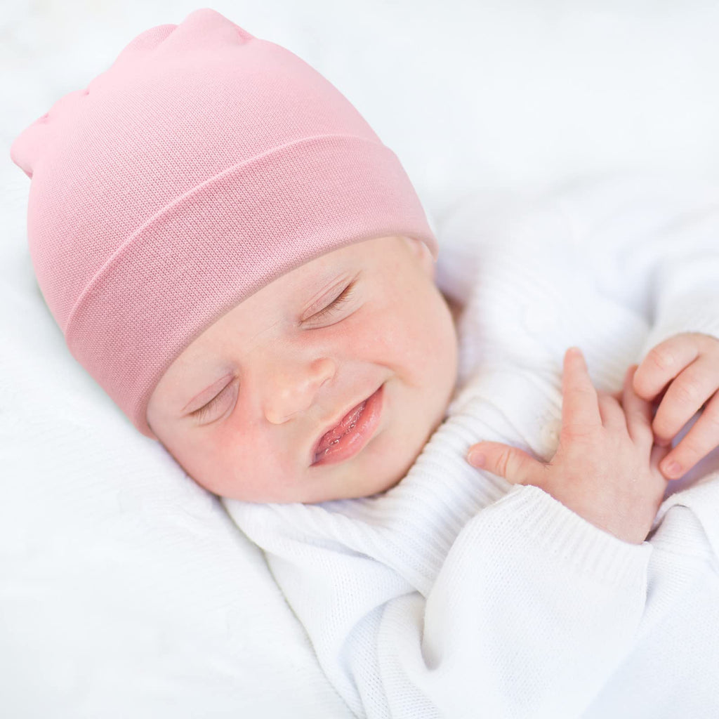 BQUBO Baby Hats and Mittens Infant Cotton Beanie Gloves No Scratch Set Newborn Hospital Hat for Boys Girls