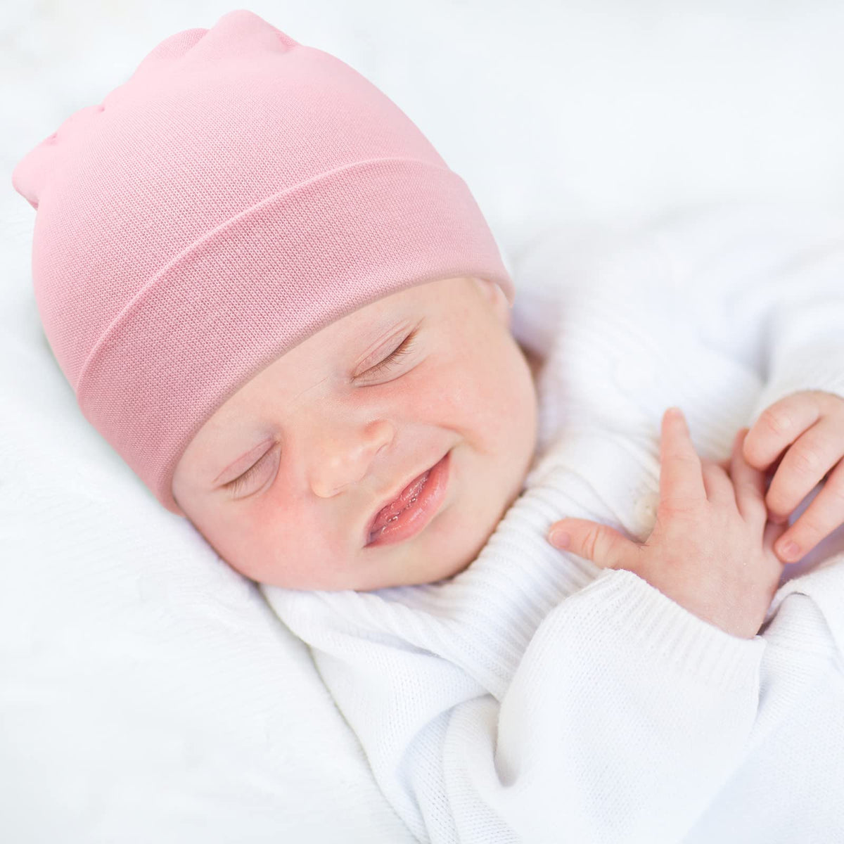 BQUBO Baby Hats and Mittens Infant Cotton Beanie Gloves No Scratch Set Newborn Hospital Hat for Boys Girls