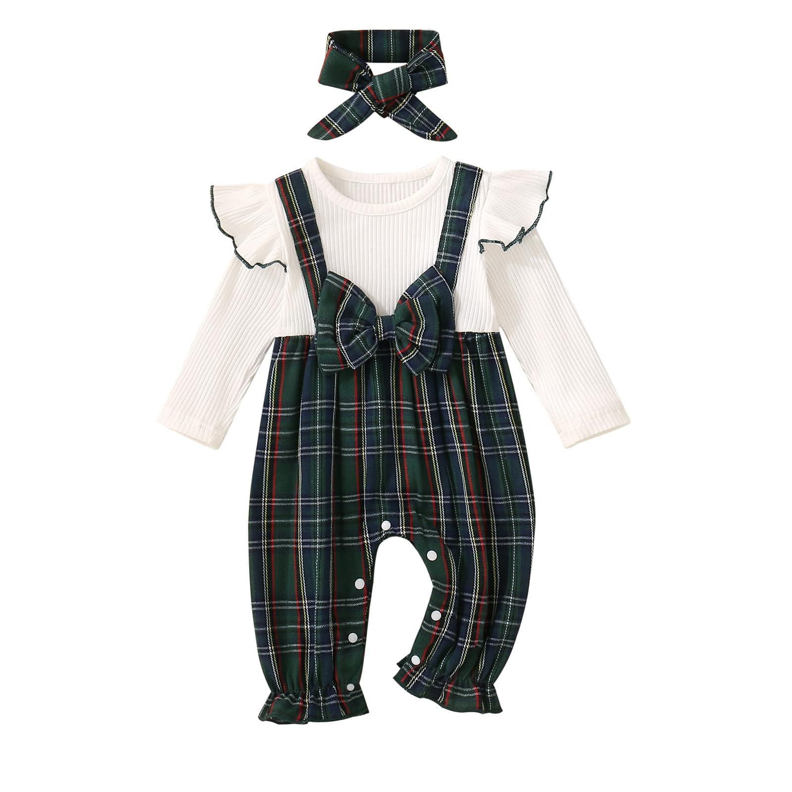YINGISFITM Newborn Baby Girl Clothes Floral Romper Fack Two Piece Jumpsuit