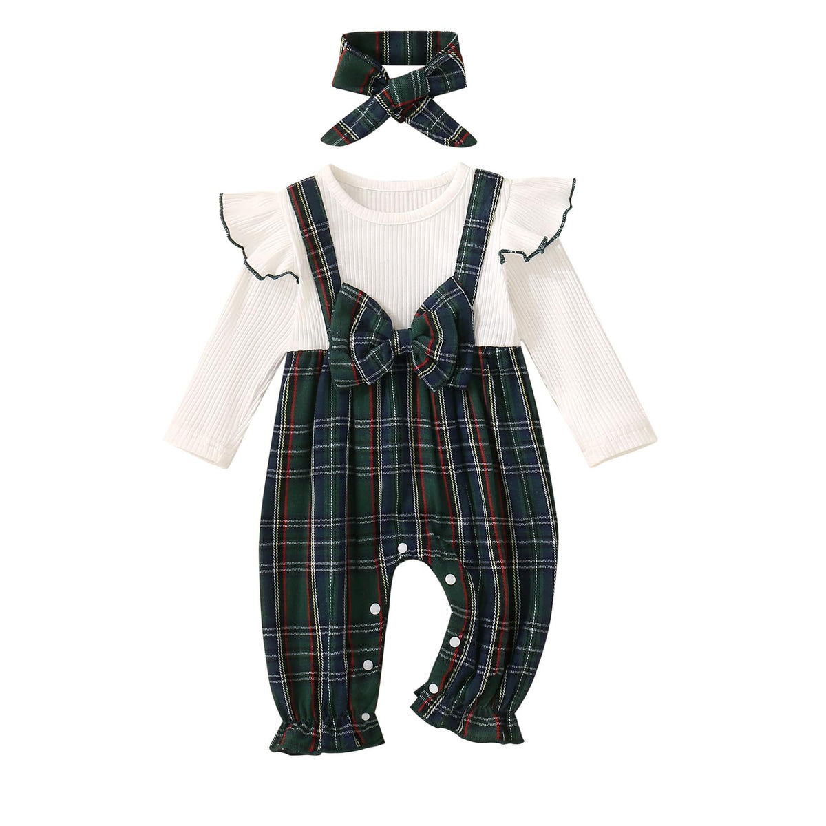 YINGISFITM Newborn Baby Girl Clothes Floral Romper Fack Two Piece Jumpsuit