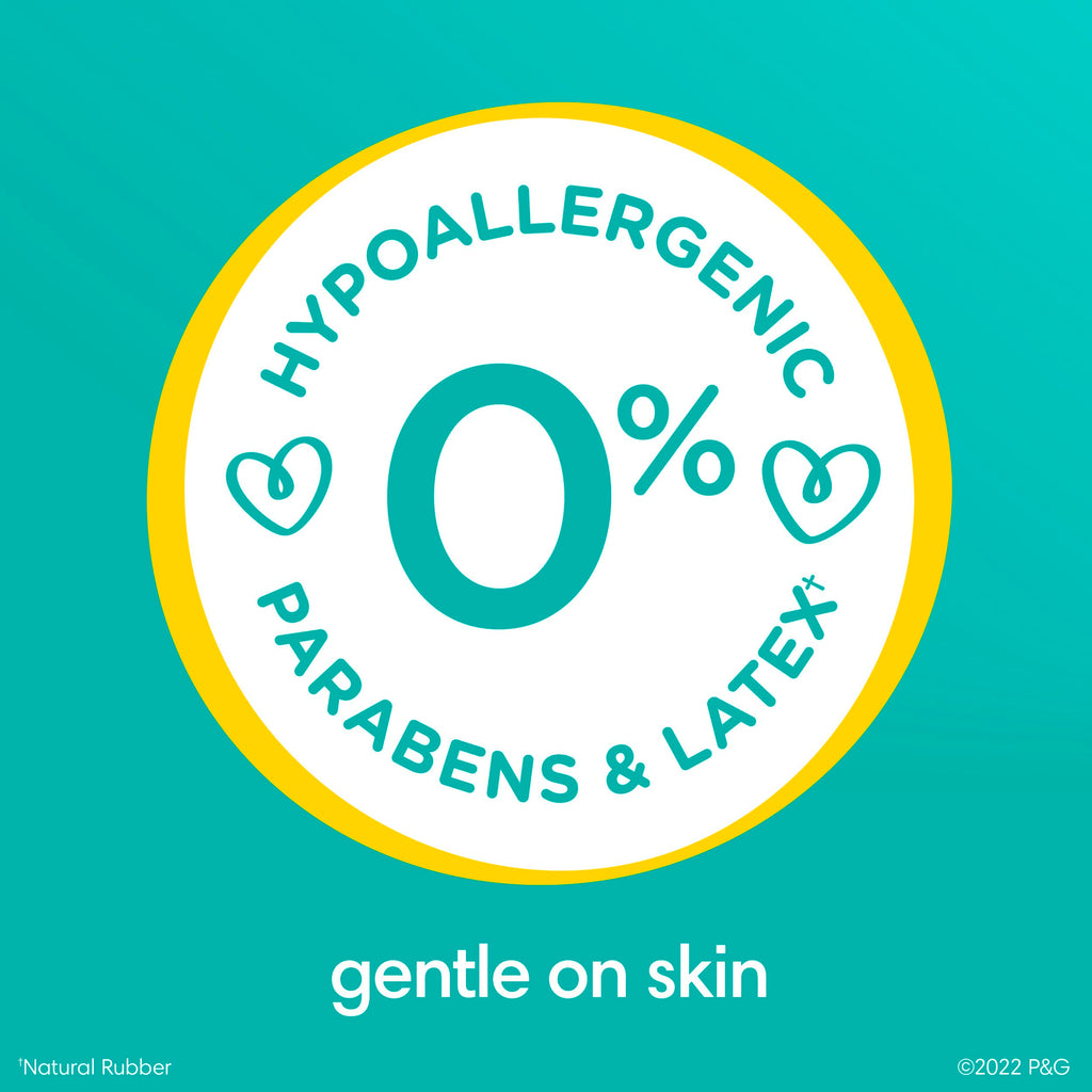 Pampers Sensitive Baby Wipes, Clinically Proven, Fragrance Free, Unscented, Water Based, Hypoallergenic, Multi-Use, Hand Wipes 504 Wipes Total (6X Flip-Top Packs) [Packaging May Vary]