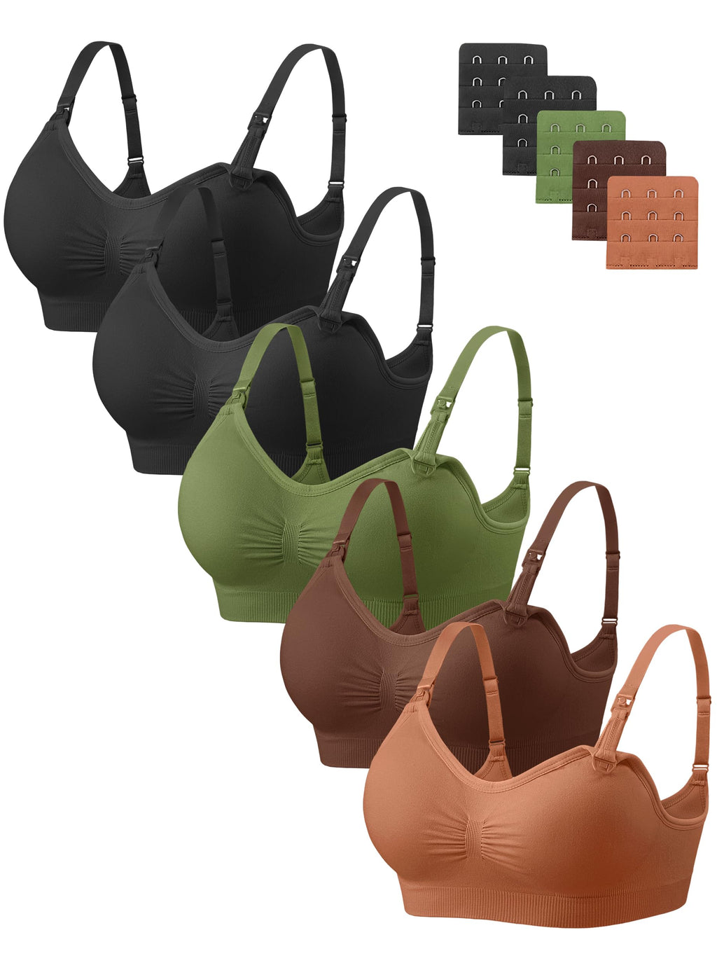 Angelhood Women's Nursing Bras – 5-Pack