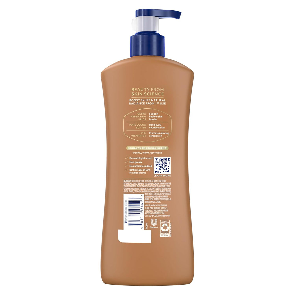 Vaseline Cocoa Radiant Body Lotion for Dry Skin + Cocoa Butter 20.3oz 3ct
