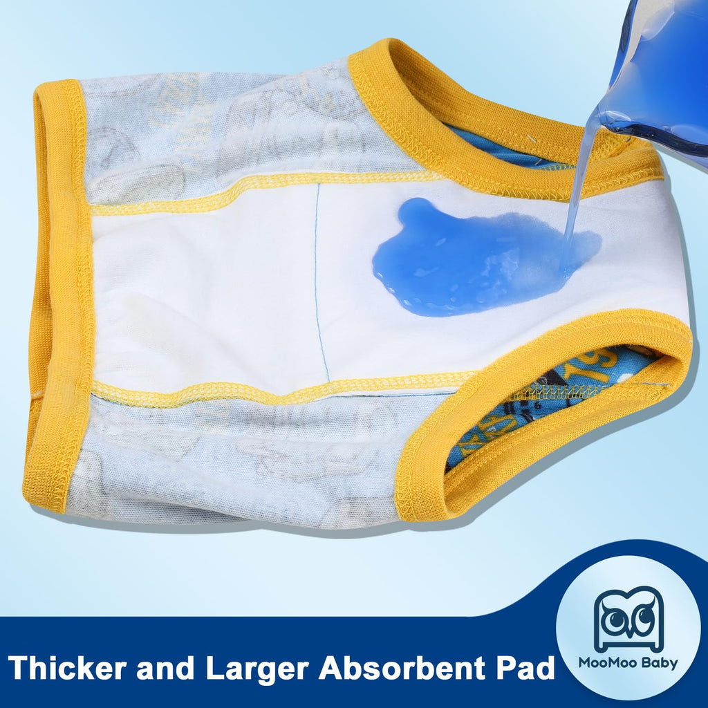 MooMoo Baby Potty Training Underwear for Boys and Girls Cotton 2T-9Y
