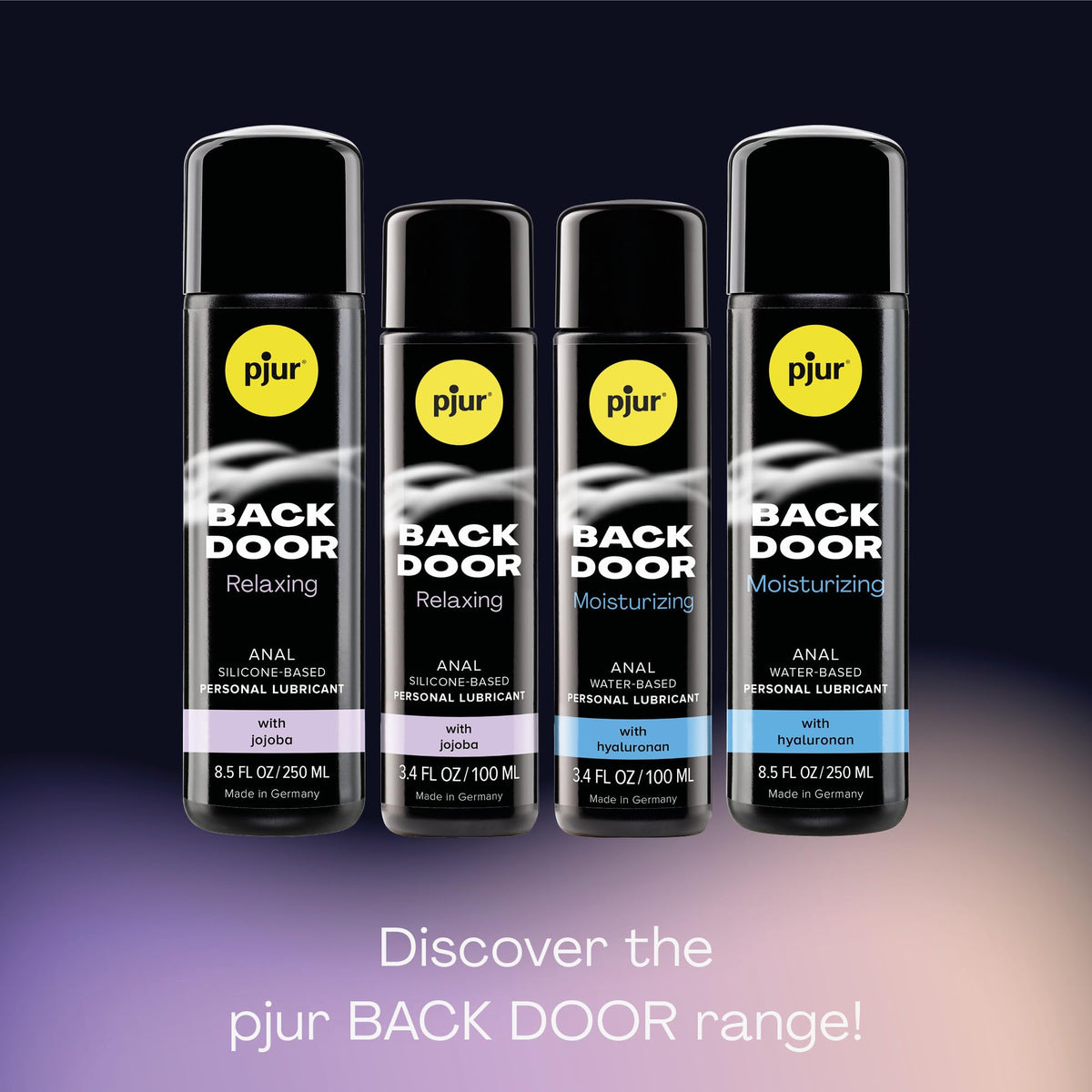 pjur Back Door Moisturizing Water-Based Lubricant, Long-Lasting Glide with Hyaluron, Gentle Formula for Sensitive Use, Toy-Compatible - 1.02 oz / 30 ml