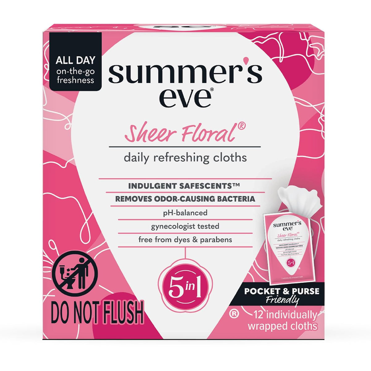 Summer's Eve Gentle Feminine Wipes, Simply Sensitive, 12 Count