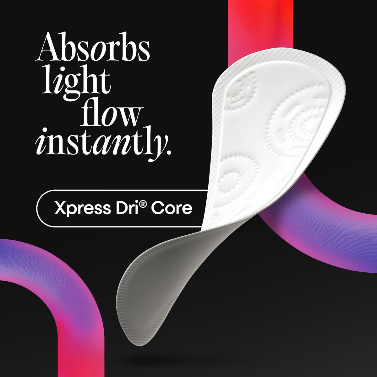 Kotex Wrapped Liners, Light Absorbency, Regular Coverage, 100 Count
