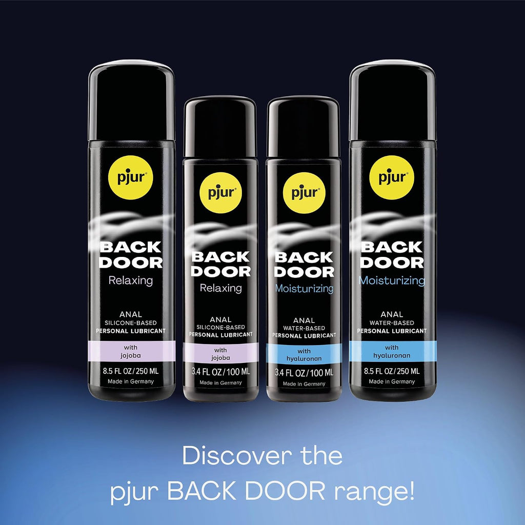 pjur Back Door Moisturizing Water-Based Lubricant, Long-Lasting Glide with Hyaluron, Gentle Formula for Sensitive Use, Toy-Compatible - 1.02 oz / 30 ml