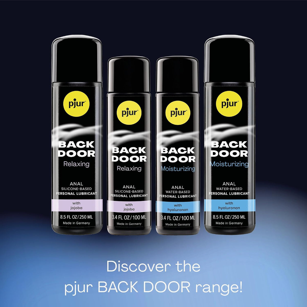 pjur Back Door Moisturizing Water-Based Lubricant, Long-Lasting Glide with Hyaluron, Gentle Formula for Sensitive Use, Toy-Compatible - 1.02 oz / 30 ml