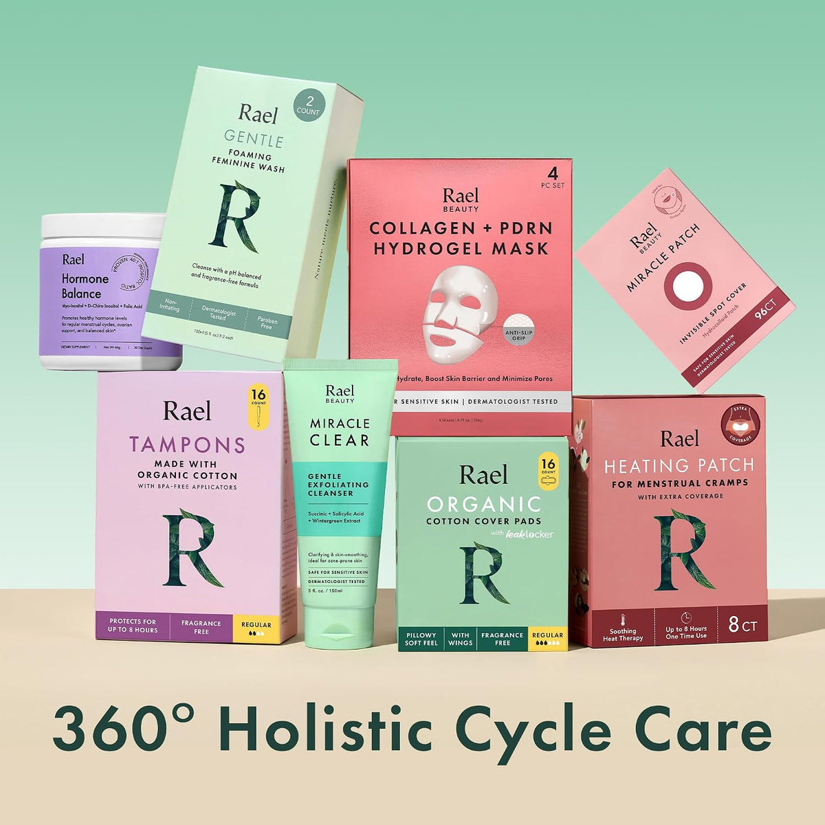 Rael Organic Cotton Cover Sanitary Pads for Women Moderate (Regular, 56 Ct)
