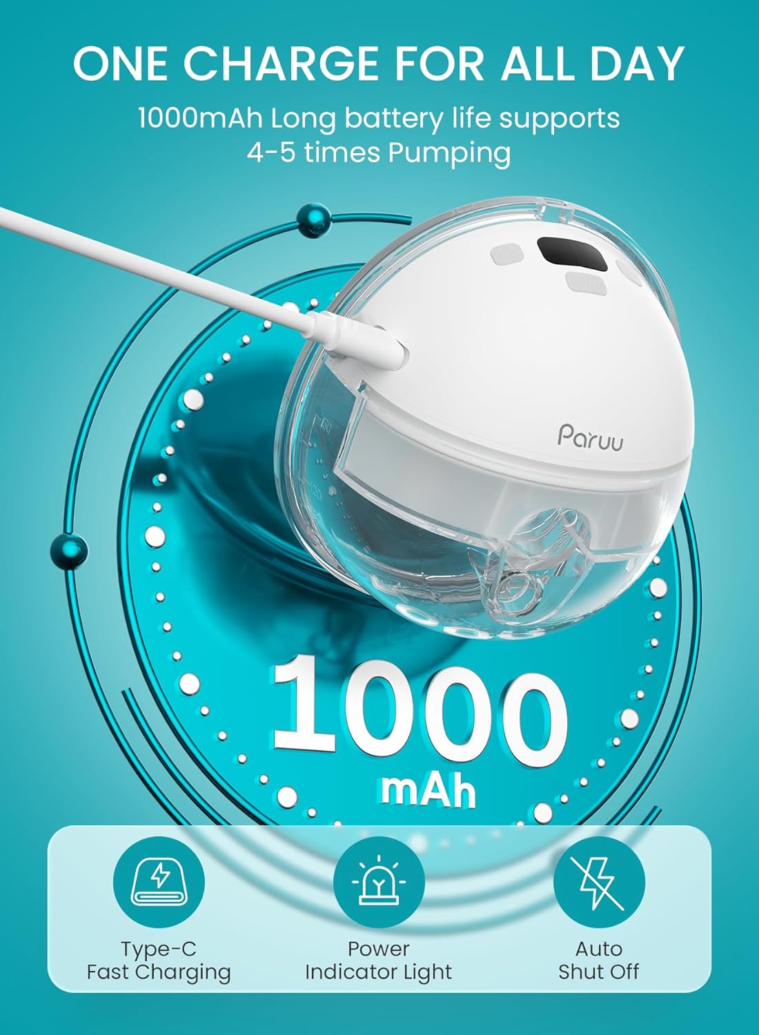 Paruu Hands Free Breast Pump P16, Wearable Breast Pump
