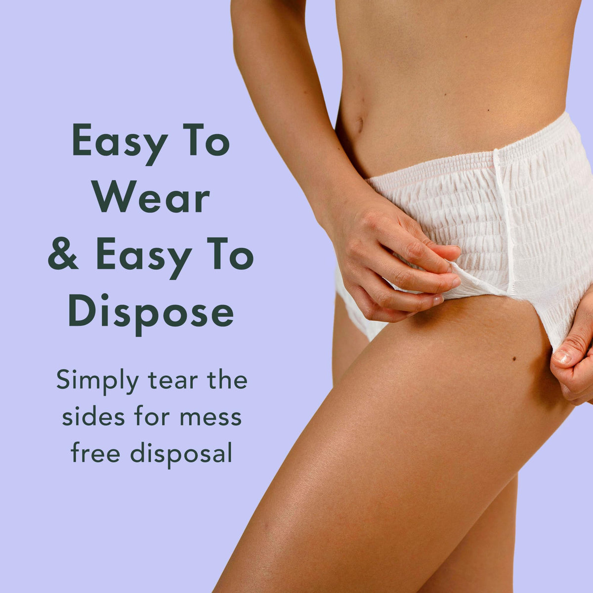Rael Disposable Period Underwear, Organic Cotton Cover (Size S-M, 12 Ct)