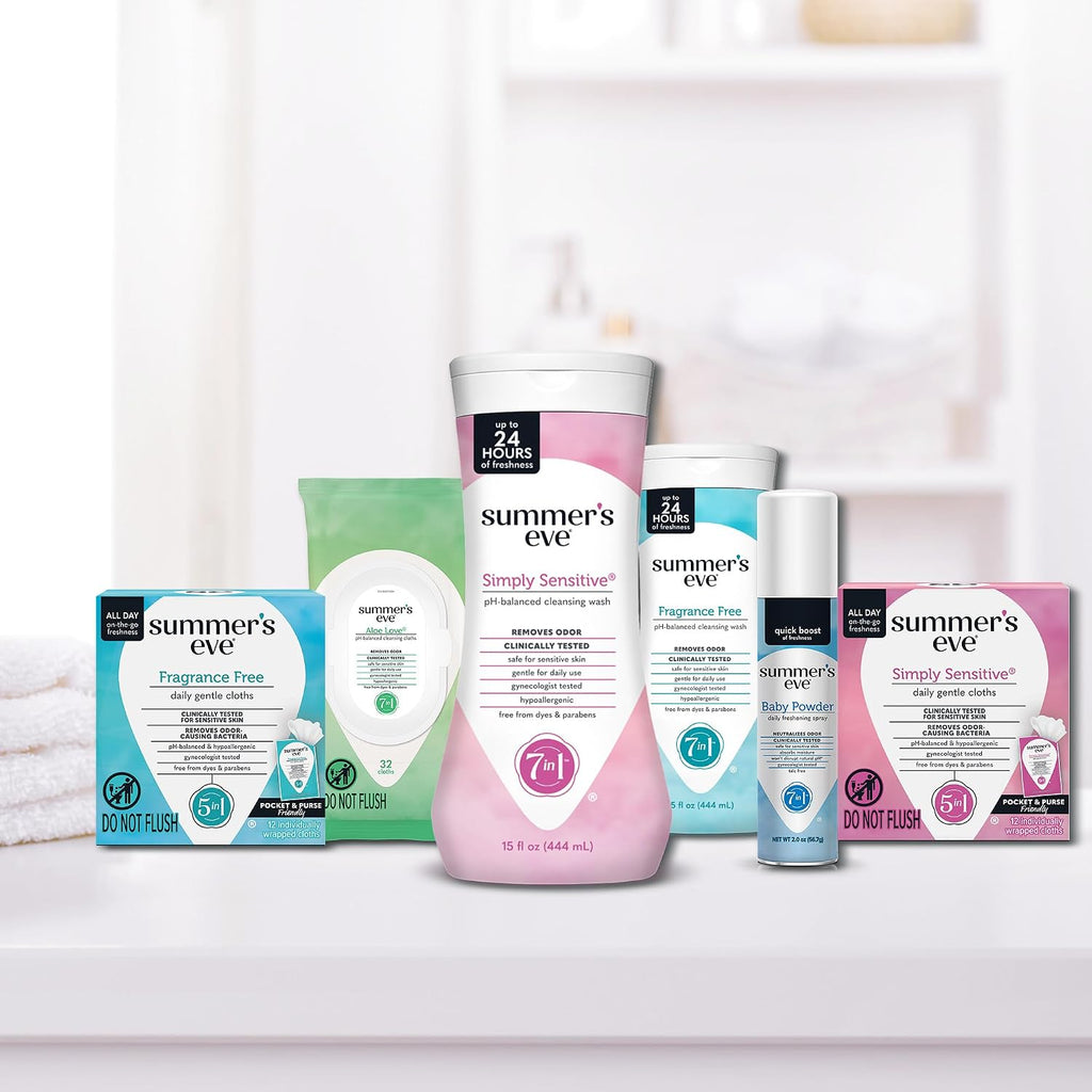 Summer's Eve Gentle Feminine Wipes, Simply Sensitive, 12 Count
