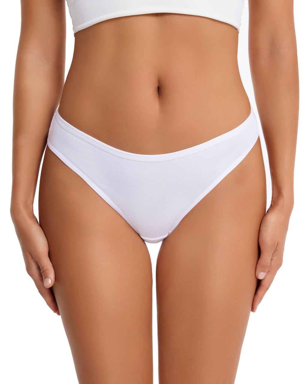 ANZERMIX Women's Breathable Cotton Thong Panties Pack of 6