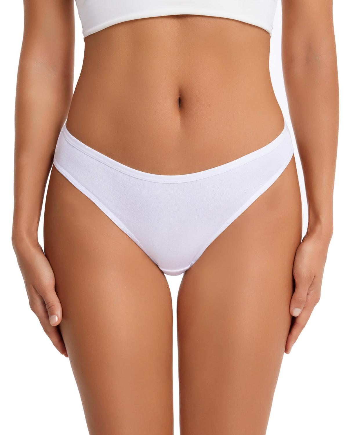 ANZERMIX Women's Breathable Cotton Thong Panties Pack of 6