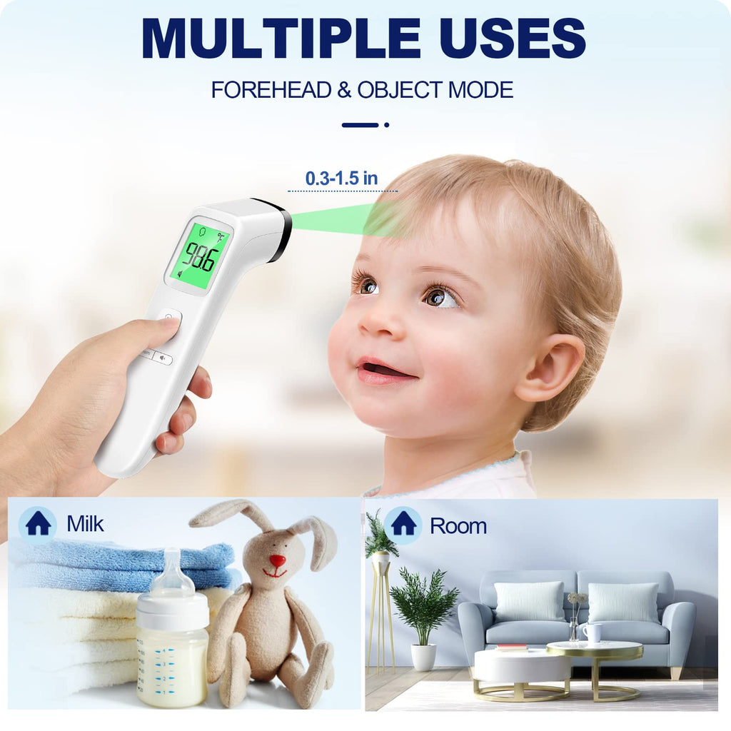 No-Touch Thermometer for Adults, Kids, Babies, 1-Sec Fast Accurate (Black)