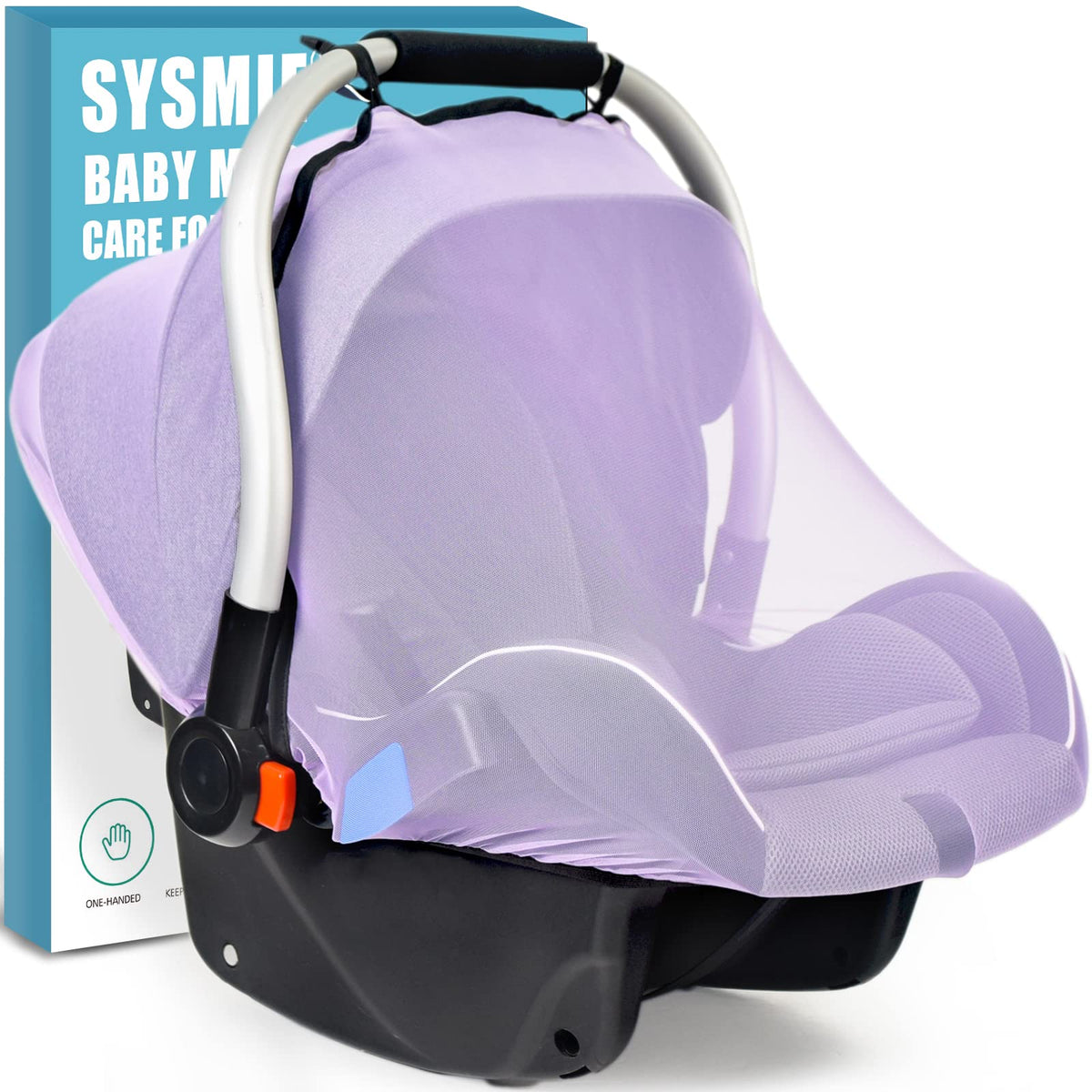 Sysmie Baby Mosquito Net for Infant Car Seat and Doona Stroller, White