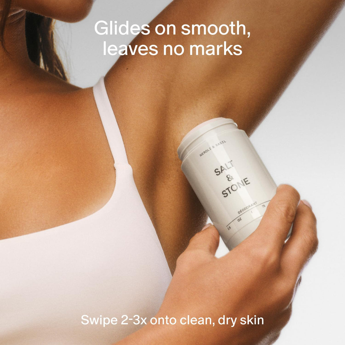 Salt & Stone Aluminum-Free Deodorant, Women & Men Black Rose & Oud 2.6 oz