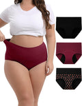 INNERSY Period Underwear for Women High Waisted Leak-Proof Postpartum Menstrual Panties 3-Pack