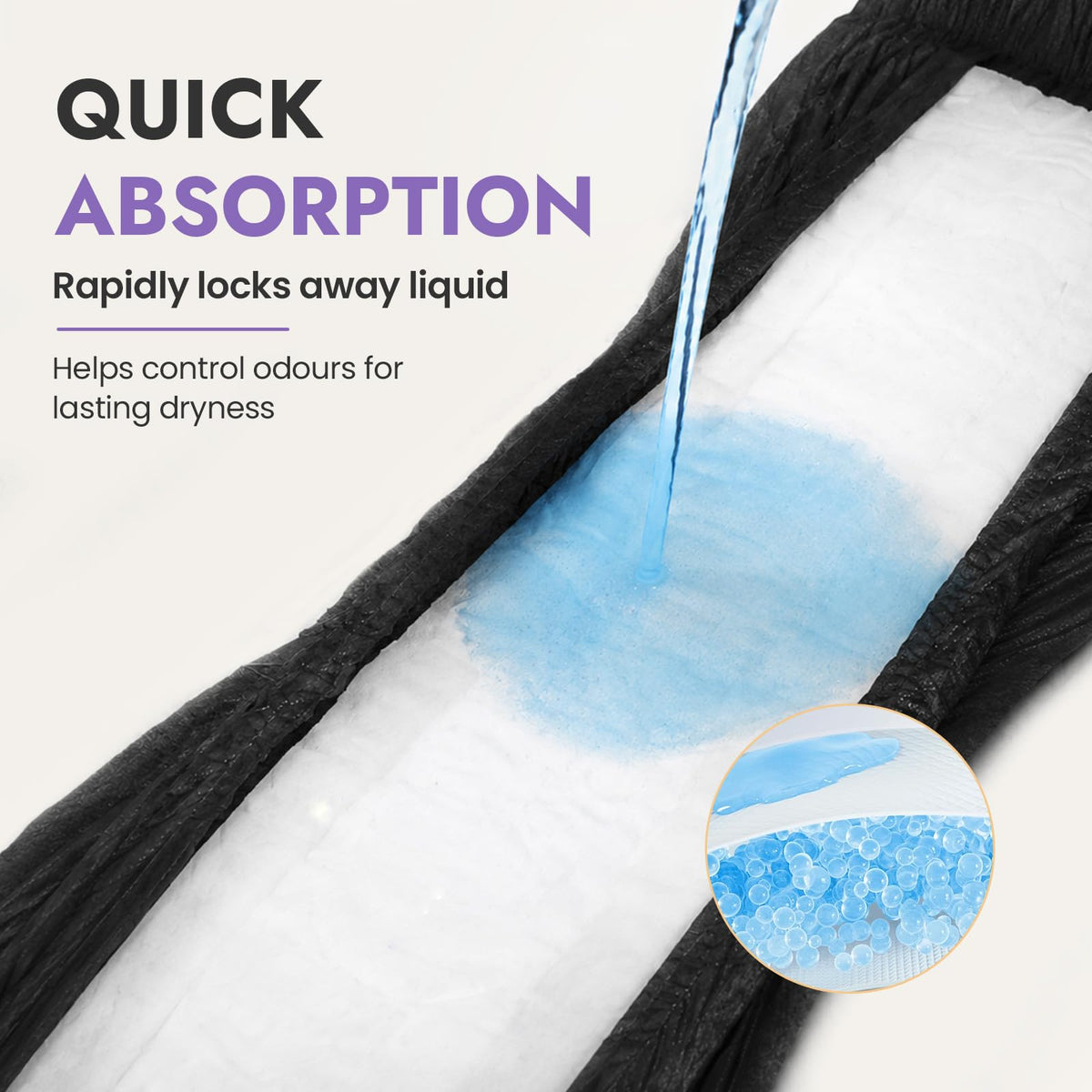 MOLLIS Disposable Period Underwear, Postpartum Panties, L/XL, Black, 8Ct