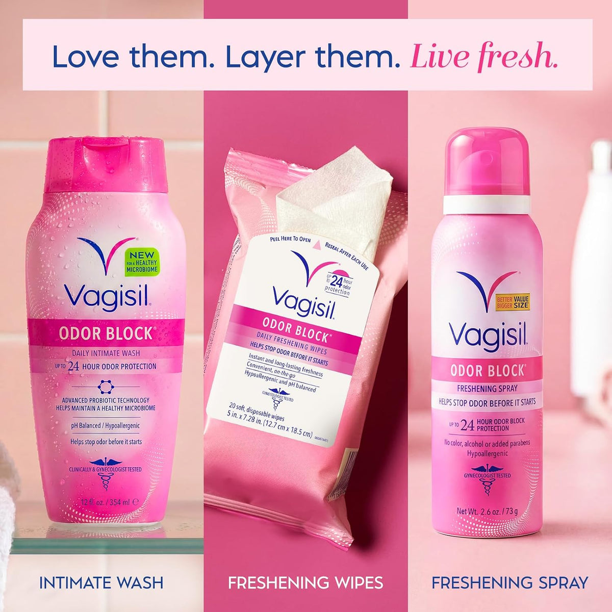 VAGISIL Anti-Itch Medicated Feminine Wipes, Max Strength, 20 Wipes (1 Pack)
