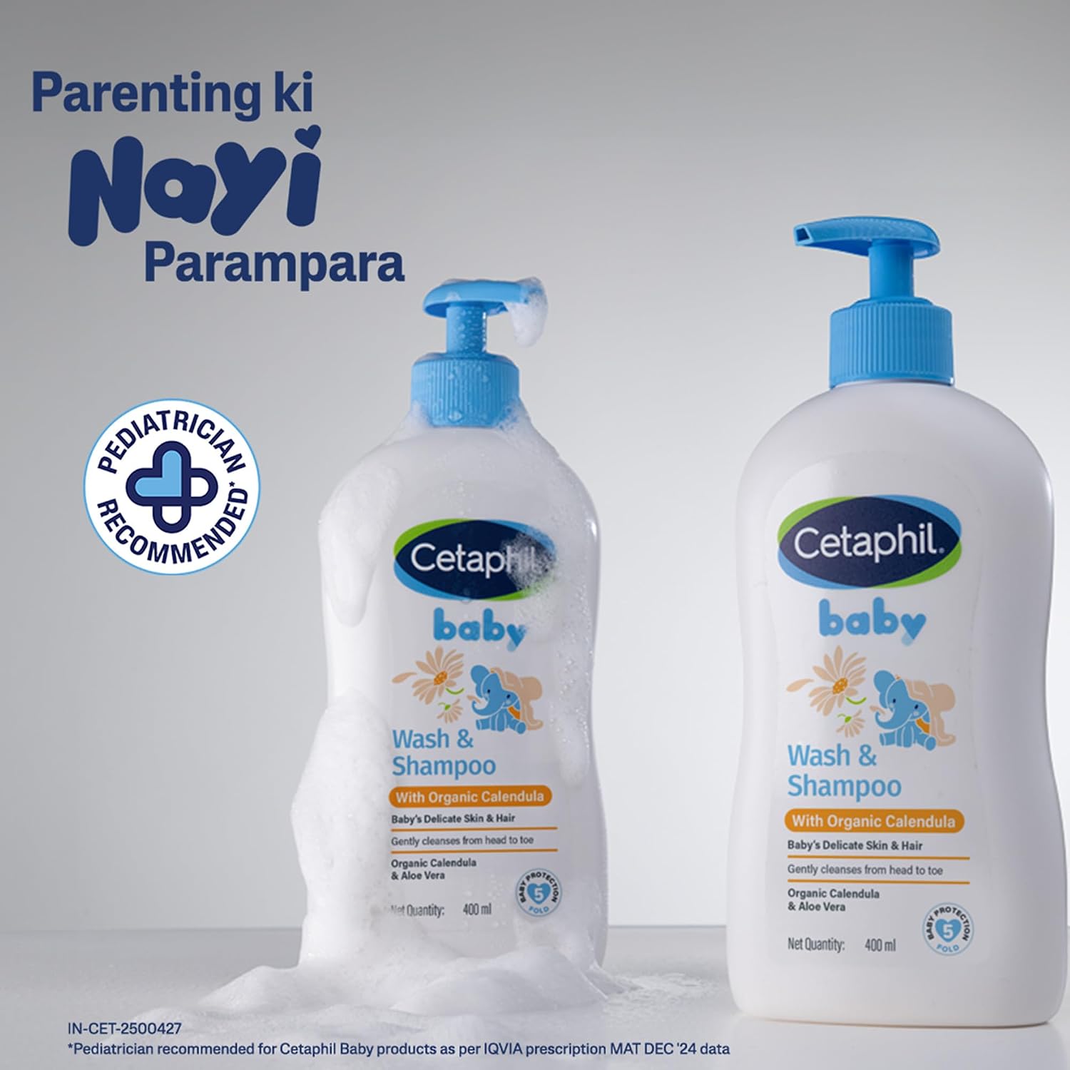 Cetaphil 2-in-1 Baby Shampoo & Body Wash, Tear Free, Calendula, 13.5oz