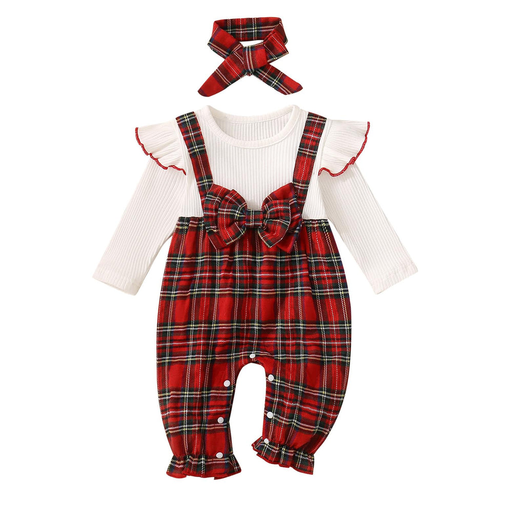 YINGISFITM Newborn Baby Girl Clothes Floral Romper Fack Two Piece Jumpsuit