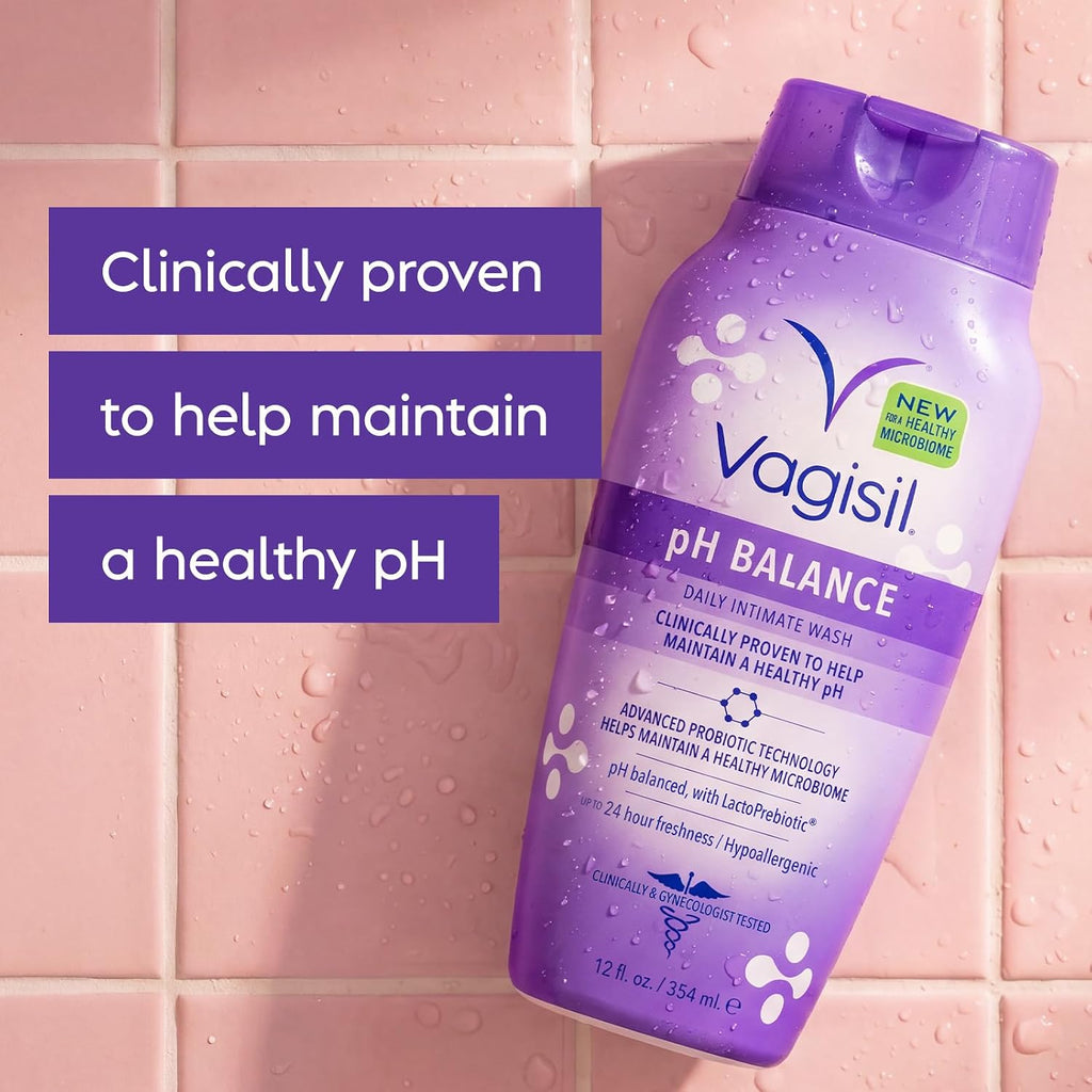 Vagisil pH Balance Feminine Wash, LactoPrebiotic, 12 Fl Oz (3 Pack)