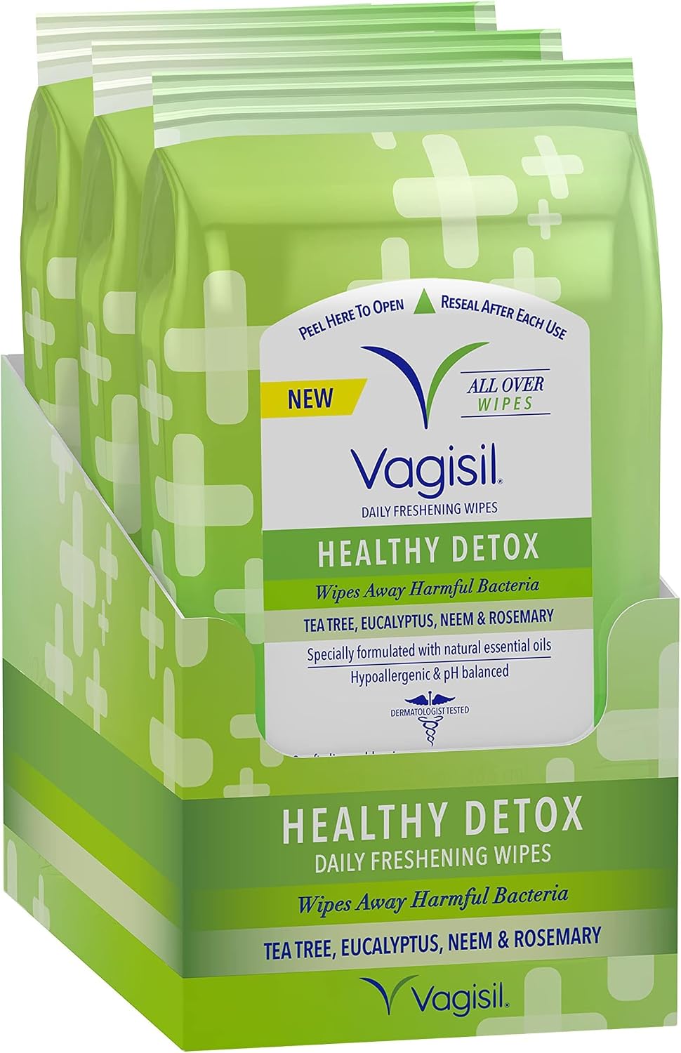 VAGISIL Anti-Itch Medicated Feminine Wipes, Max Strength, 20 Wipes (1 Pack)
