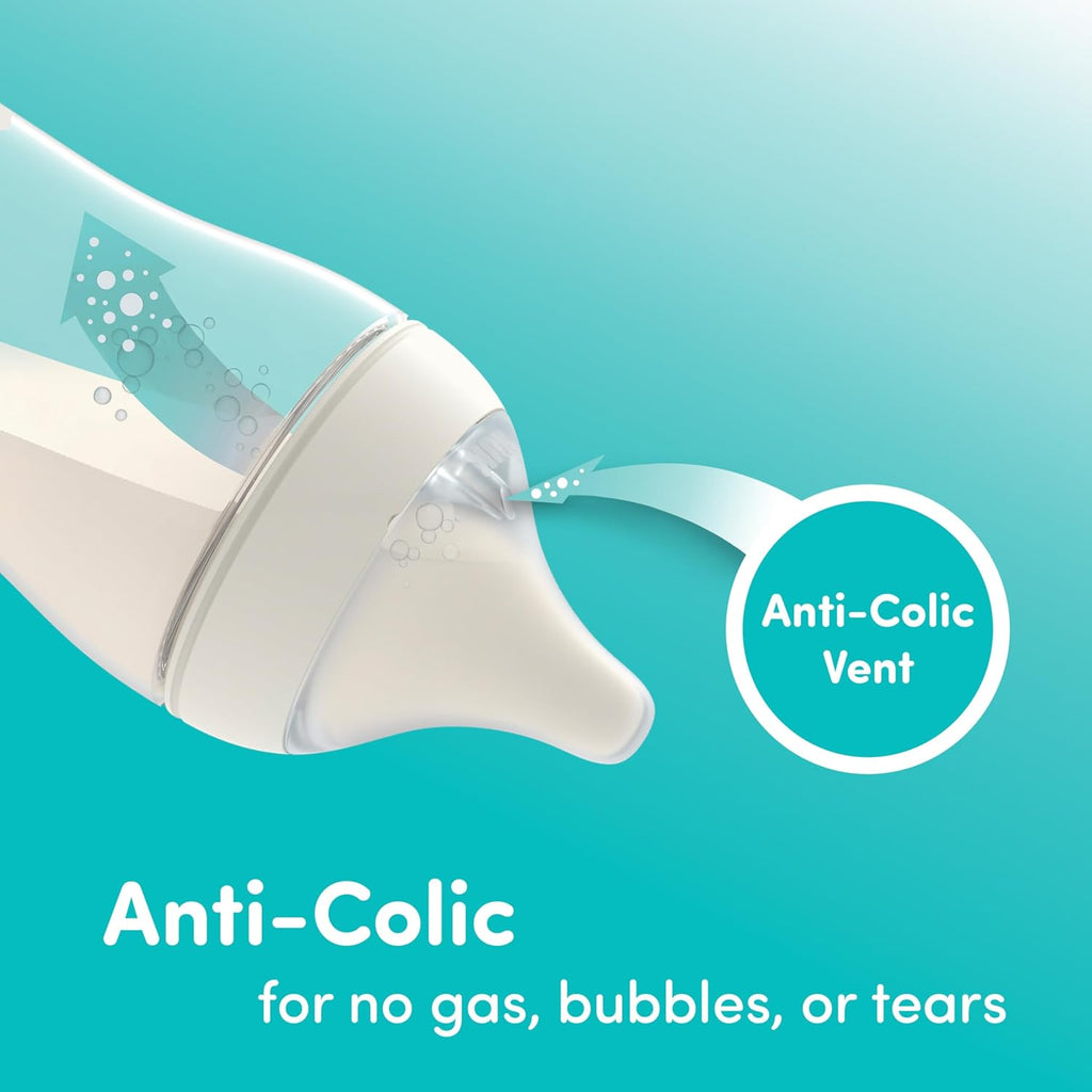 NUK Perfect Match Natural + Anti-Colic Bottle, 8 oz, 4 Pack
