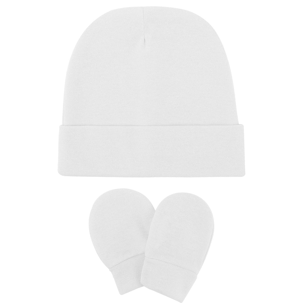 BQUBO Baby Hats and Mittens Infant Cotton Beanie Gloves No Scratch Set Newborn Hospital Hat for Boys Girls