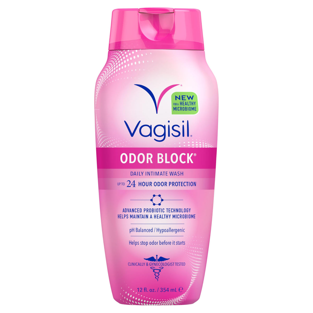 Vagisil Feminine Wash for Intimate Area Hygiene, Odor Block, Gynecologist Tested, Hypoallergenic, 16.9 oz with Pump