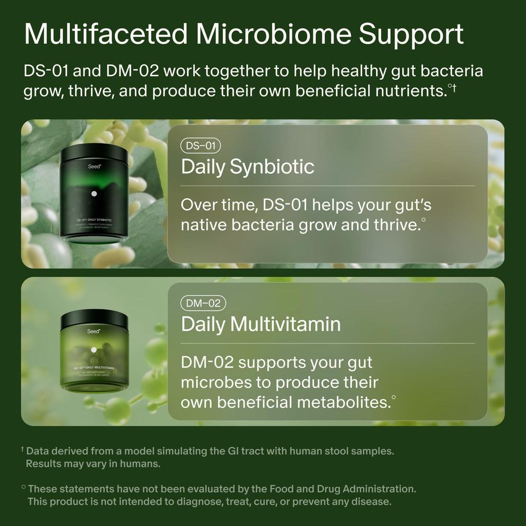 Seed Daily Essentials Duo - DS-01 Synbiotic & DM-02 Multivitamin - Starter