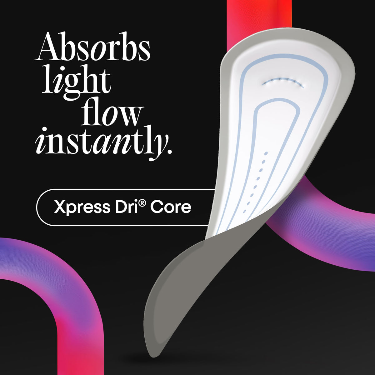 Kotex Wrapped Liners, Light Absorbency, Regular Coverage, 100 Count