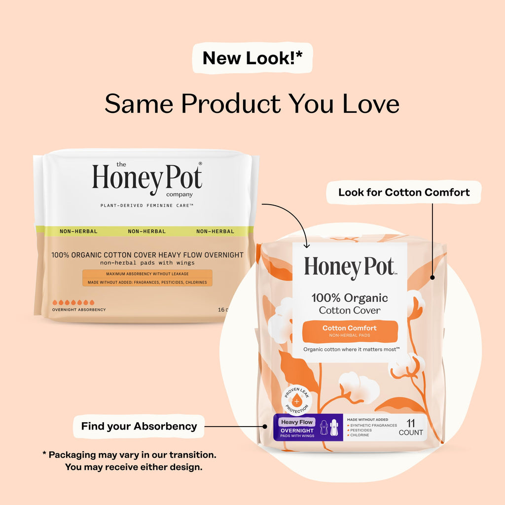 The Honey Pot Company - Cotton Comfort - Panty Liners for Women