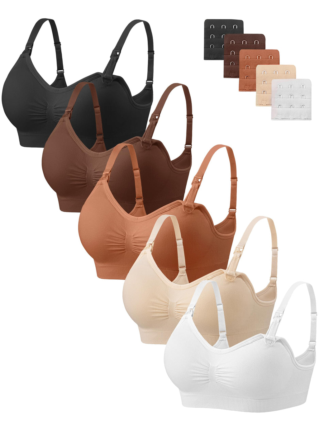 Angelhood Women's Nursing Bras – 5-Pack