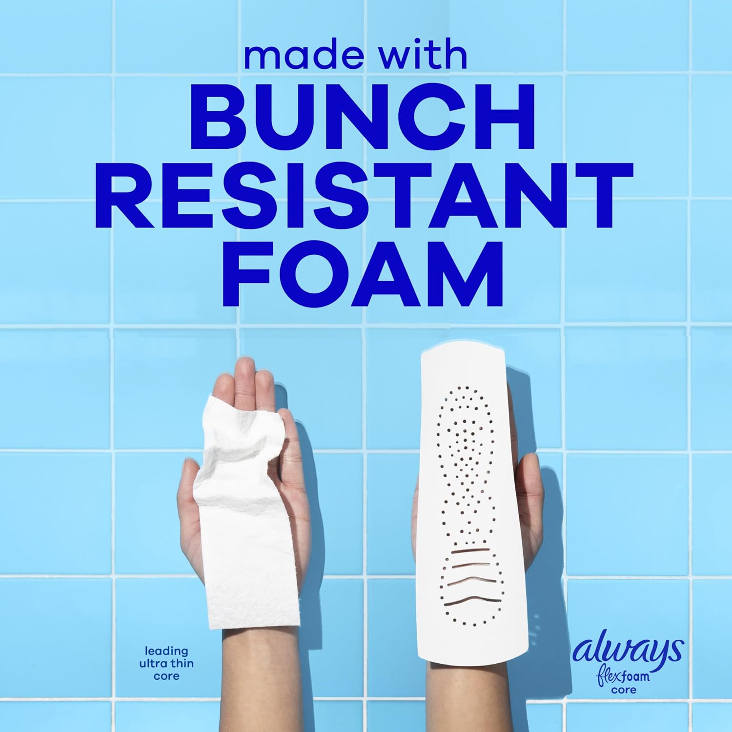 Always Infinity Feminine Pads for Women, Flexfoam Pads with Wings, Size 3, Extra Heavy Absorbency, Unscented, 84 Count (3 Packs of 28)