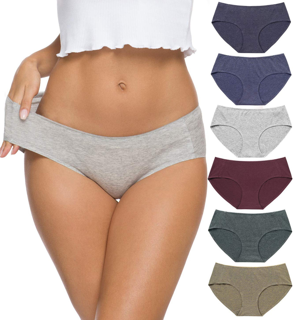 Wealurre Cotton Bikini Women's Breathable Panties Seamless Comfort Underwear