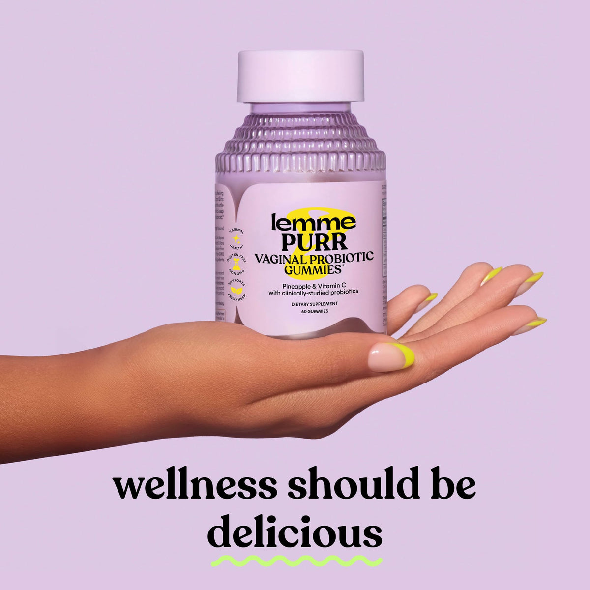 Lemme Purr Vaginal Probiotic Gummies for Women, 30-Day Supply