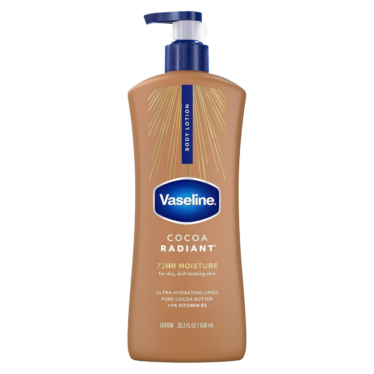 Vaseline Cocoa Radiant Body Lotion for Dry Skin + Cocoa Butter 20.3oz 3ct