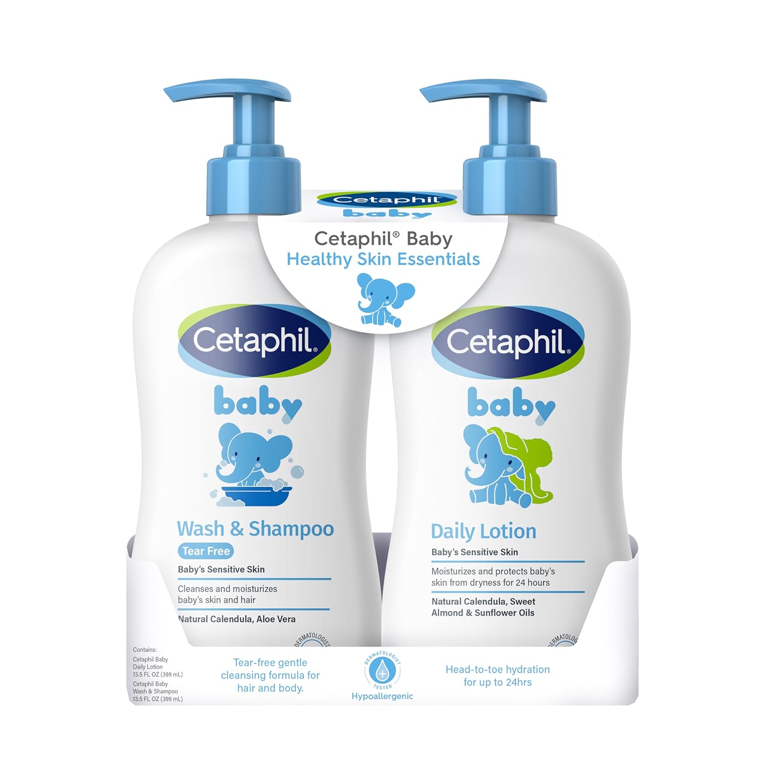 Cetaphil 2-in-1 Baby Shampoo & Body Wash, Tear Free, Calendula, 13.5oz
