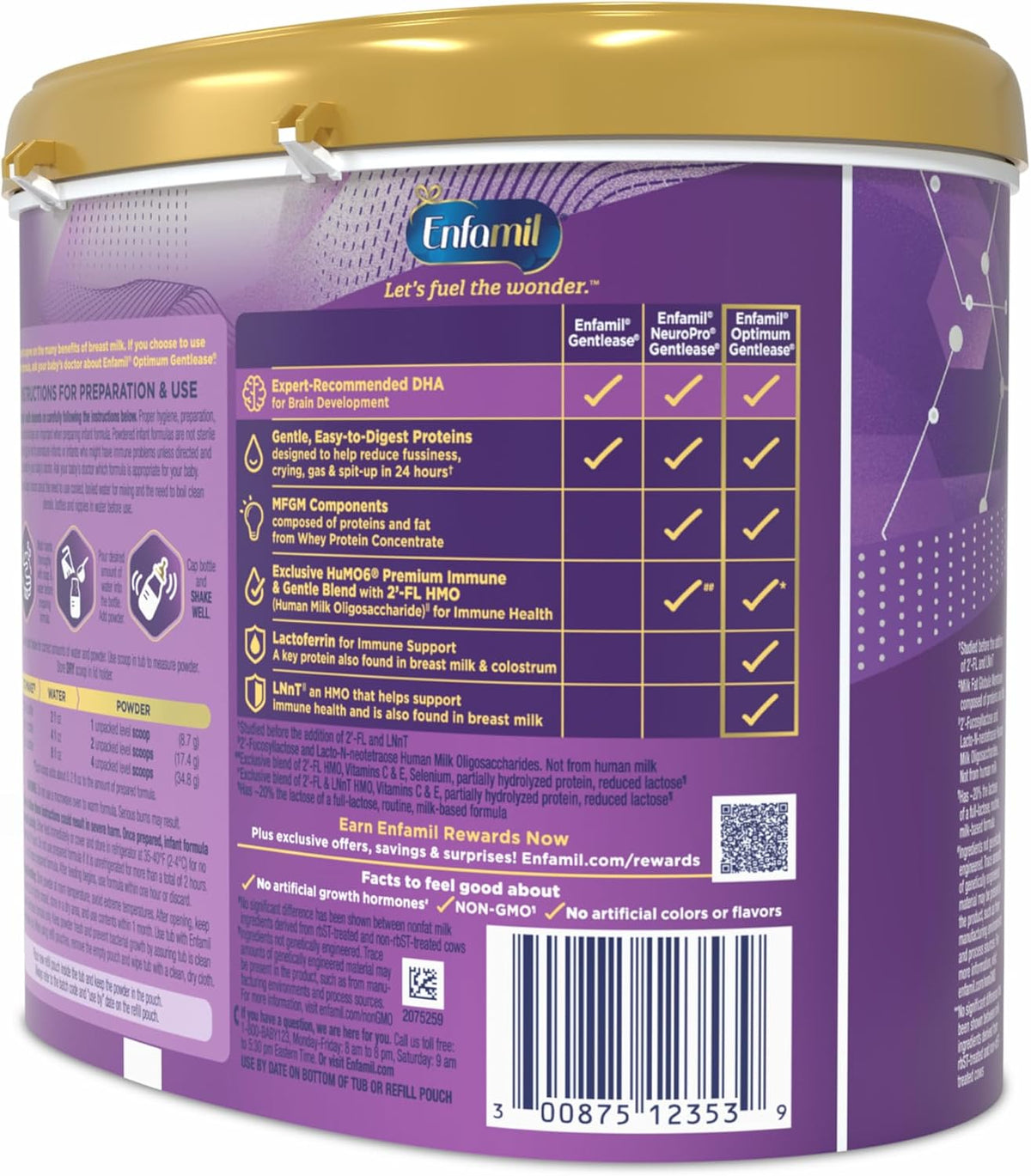 Enfamil Optimum (Enspire) Gentlease Baby Formula, 19.5 Oz