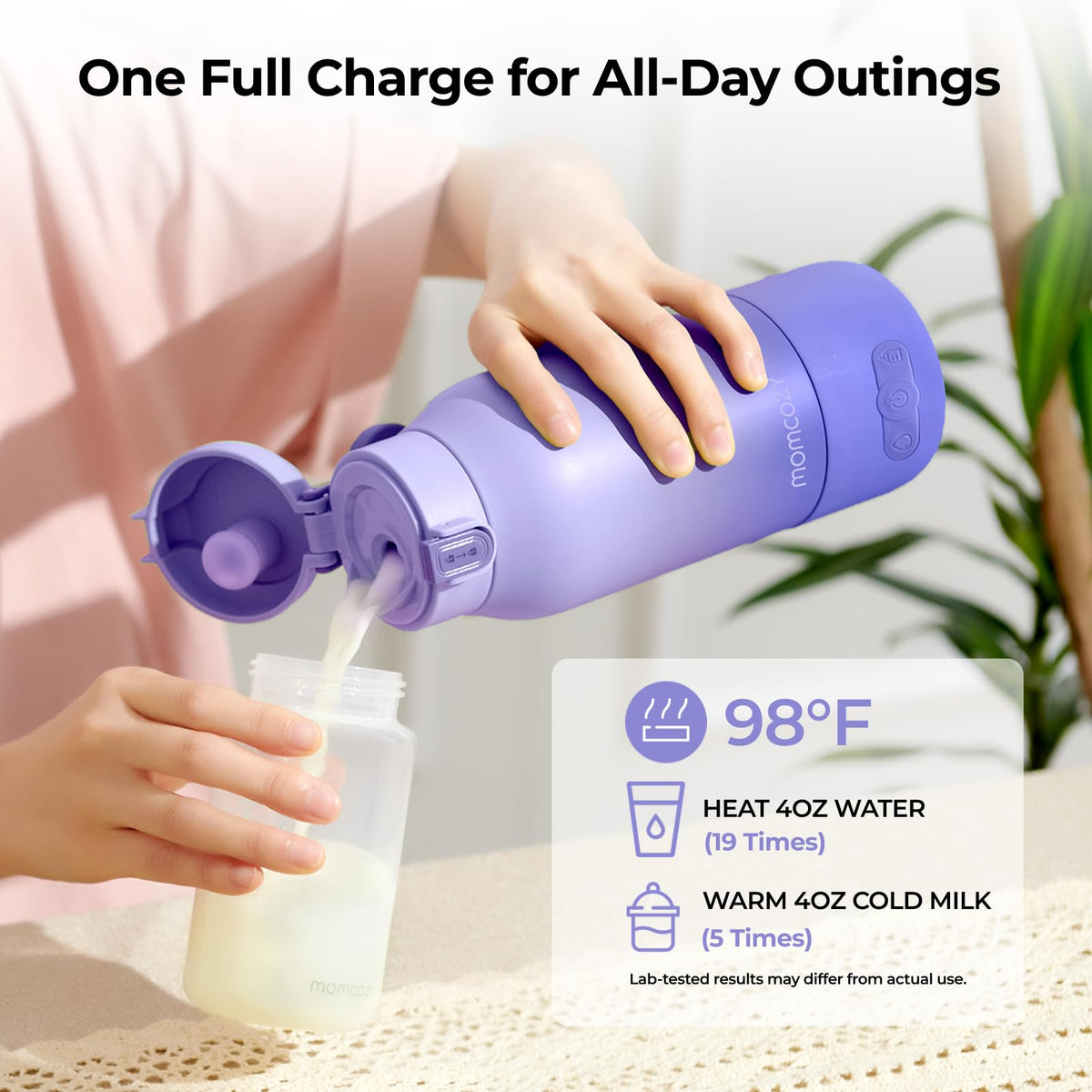 Momcozy Portable Bottle Warmer for Breast Milk, Baby Travel Essentials