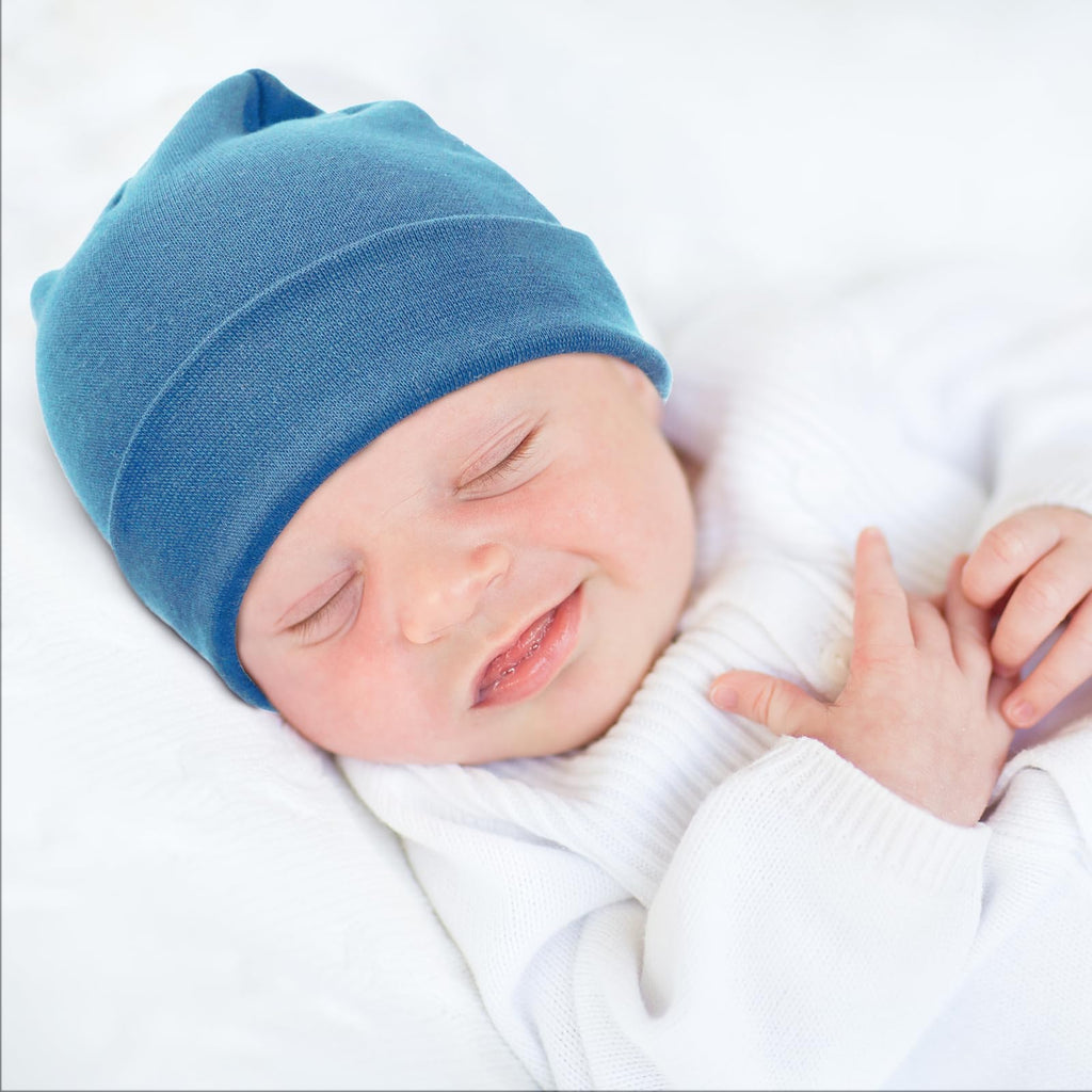BQUBO Baby Hats and Mittens Infant Cotton Beanie Gloves No Scratch Set Newborn Hospital Hat for Boys Girls