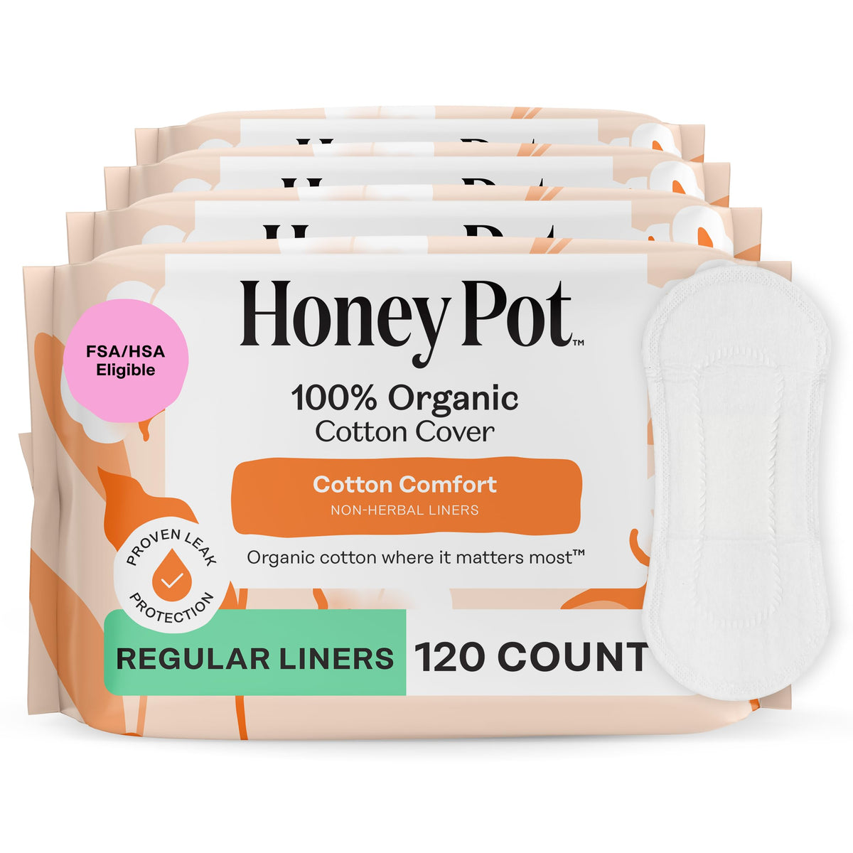 The Honey Pot Company - Cotton Comfort - Panty Liners for Women