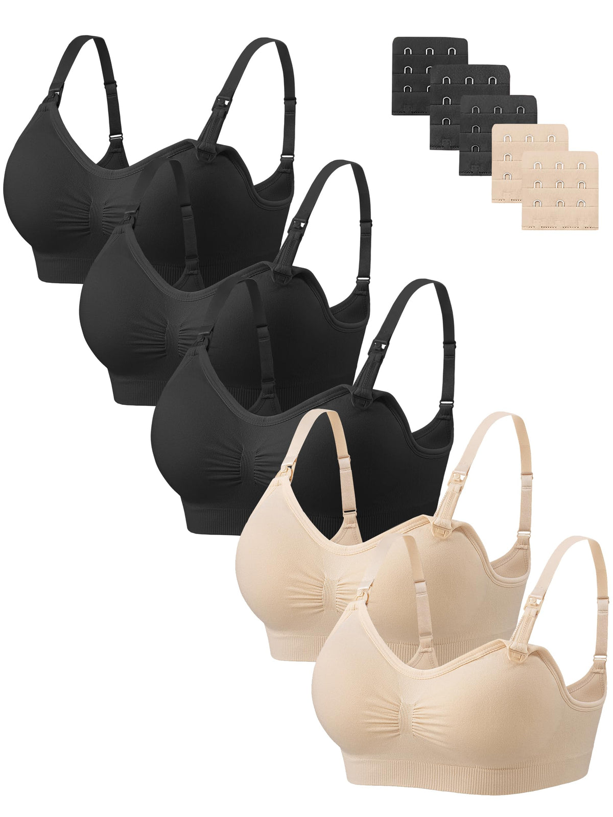 Angelhood Women's Nursing Bras – 5-Pack