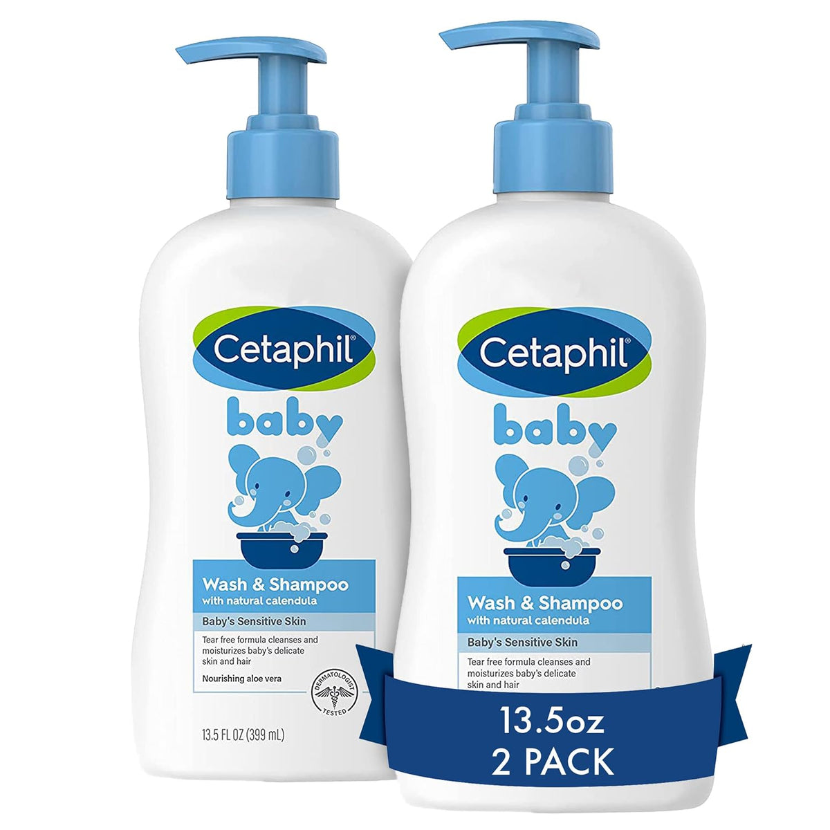 Cetaphil 2-in-1 Baby Shampoo & Body Wash, Tear Free, Calendula, 13.5oz