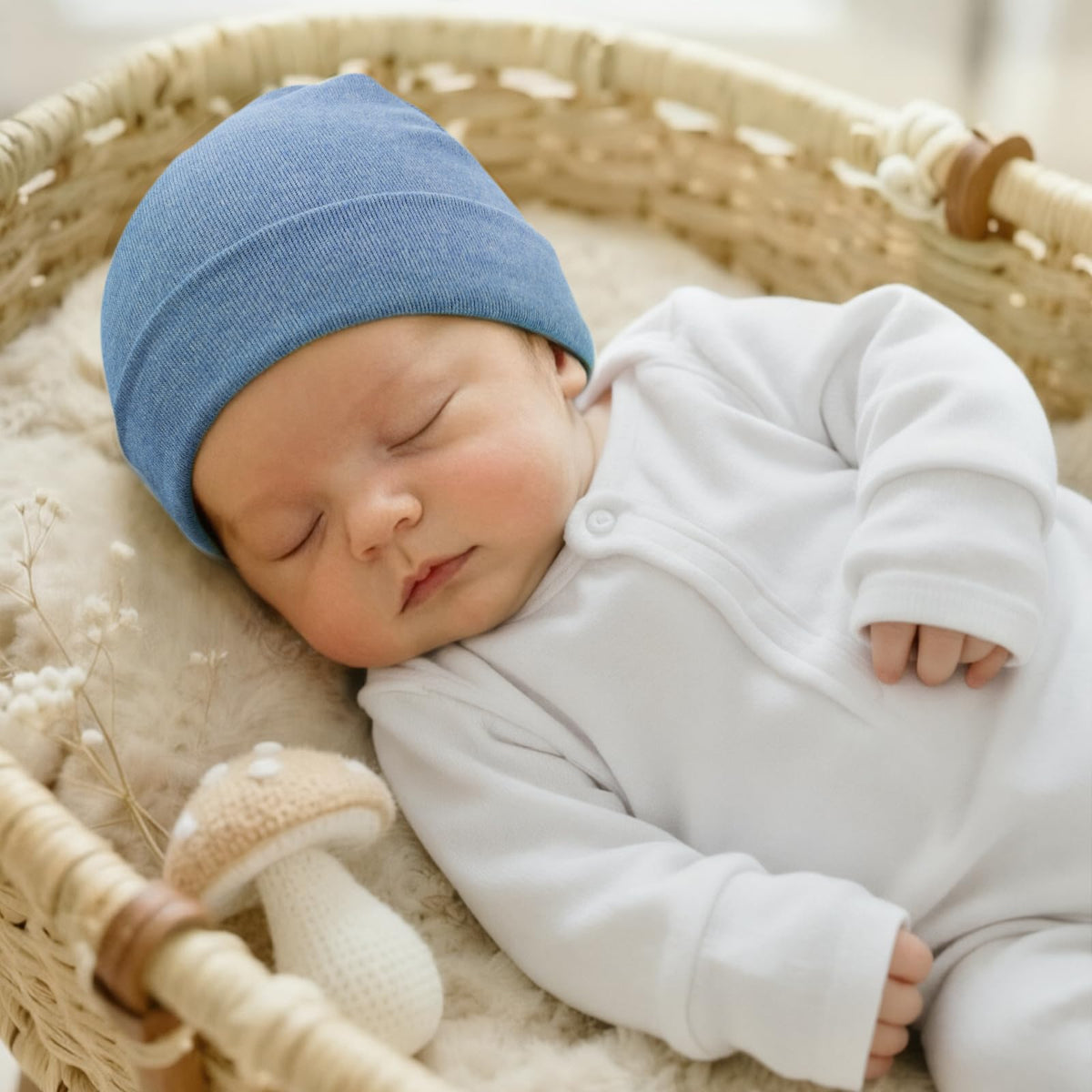 BQUBO Baby Hats and Mittens Infant Cotton Beanie Gloves No Scratch Set Newborn Hospital Hat for Boys Girls